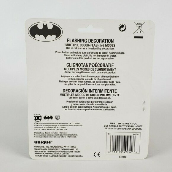 Lot of 2 Batman Cake Topper Cupcake Pie Decoration Birthday Party - Picture 5 of 5